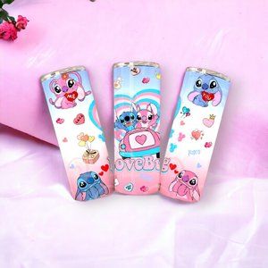 ****SUPER CUTE STITCH  20oz STAINLESS STEEL INSULATED SKINNY TUMBLER ( 1PC )